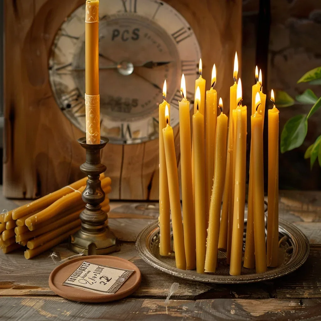 25 шт./1 упаковка, свечи для Х – обзор и цена Beeswax Taper Candle
